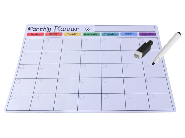 Magnetic Monthly Planner & Dry Erase Marker