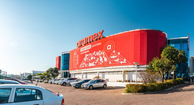 Aramex building signage by Three6ixty