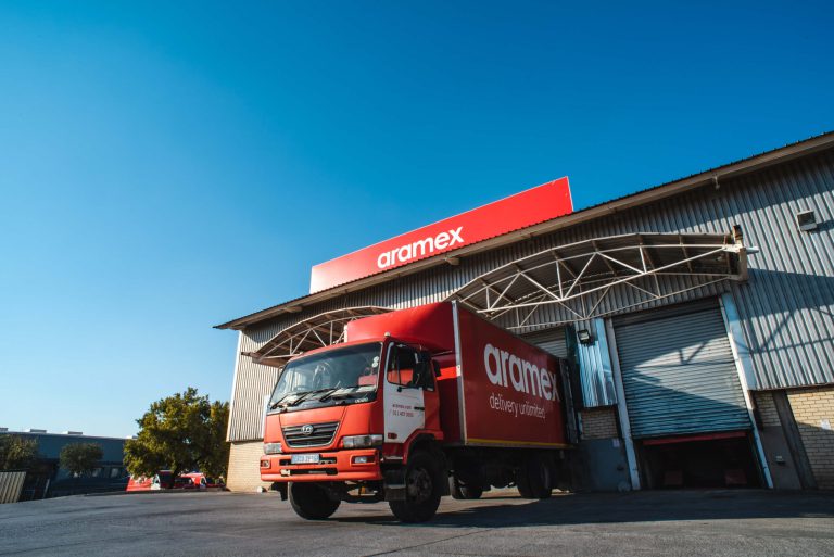 Aramex truck branding by Three6ixty