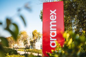 Aramex exterior signage by Three6ixty