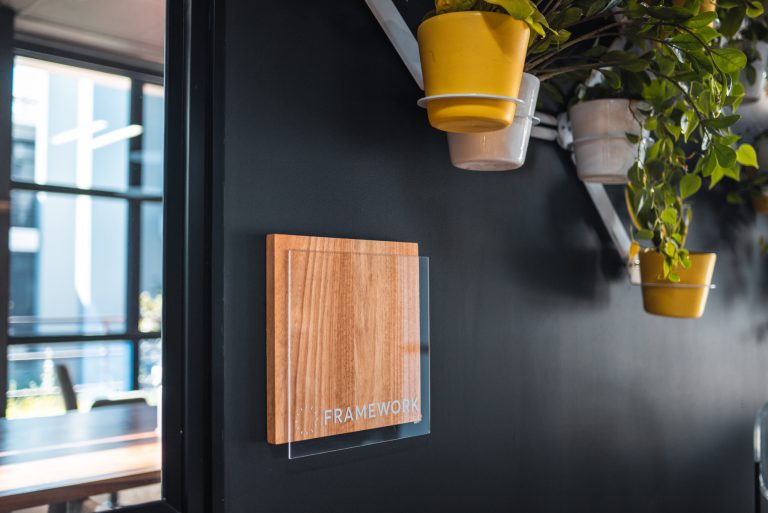 ClockWork Media Interior signage by Three6ixty