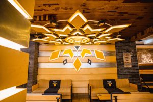 SAB Corona interior roof signage by Three6ixty