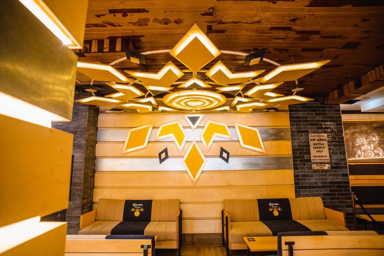 SAB Corona interior roof signage by Three6ixty