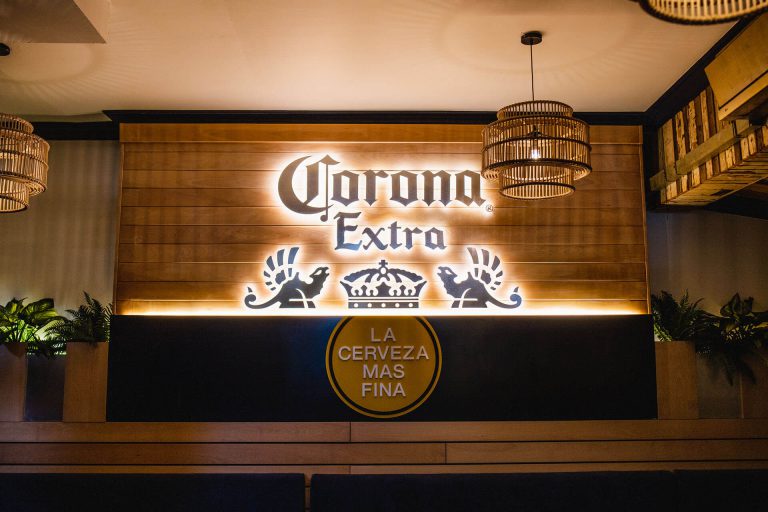 SAB Corona 3d lighbox signage by Three6ixty