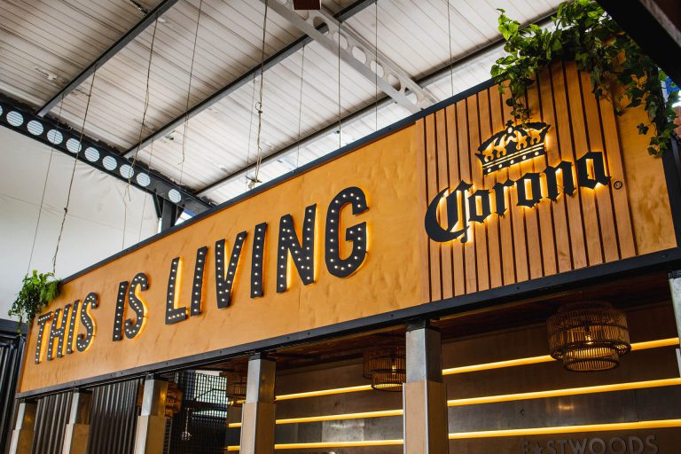 SAB This Is Living exterior signage by Three6ixty