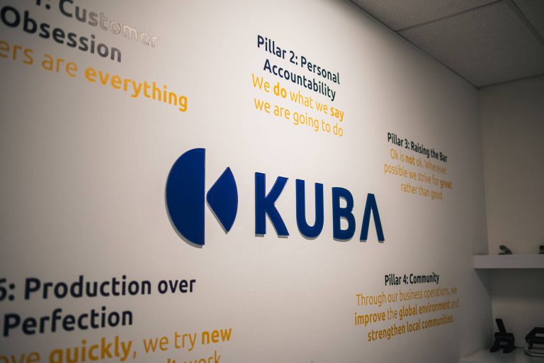 KUBA interior signage by Three6ixty
