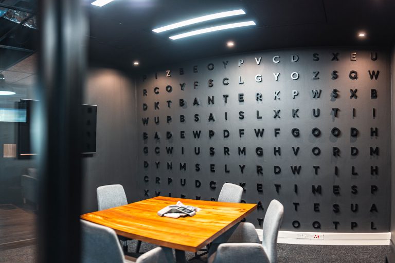 ClockWork Media Interior cutout signage by Three6ixty