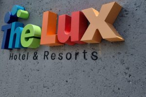 The Lux Hotel & Resorts exterior 3d signage by Three6ixty