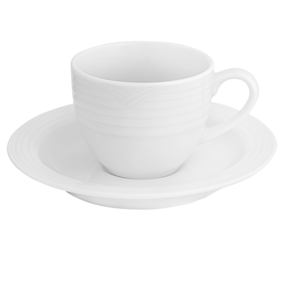 Arctic White Espresso Stackable Cup and Saucer 100ml