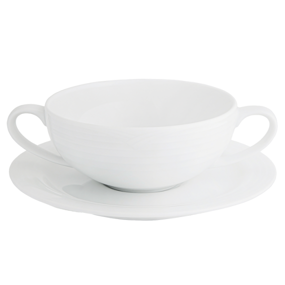 Arctic White Soup Cup and Saucer