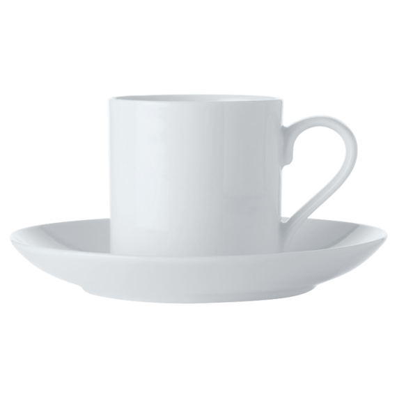 White Basics Straight Demi Cup and Saucer 100ml