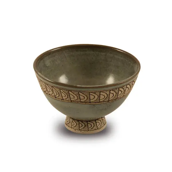 Intricate Ethnic African Pottery Olive or Snack Bowl