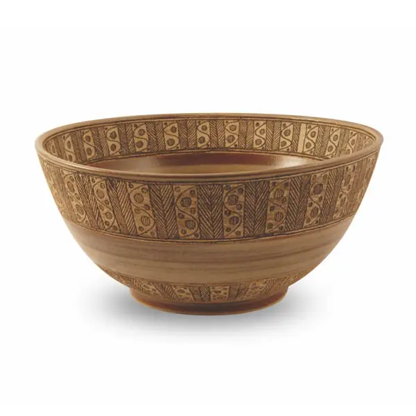 Unique Ethnic Pottery Salad Bowl