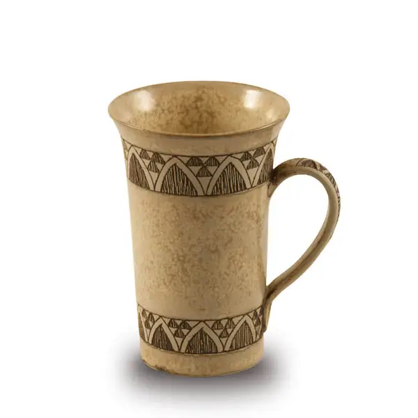 Ethnic African Design Pottery Mug