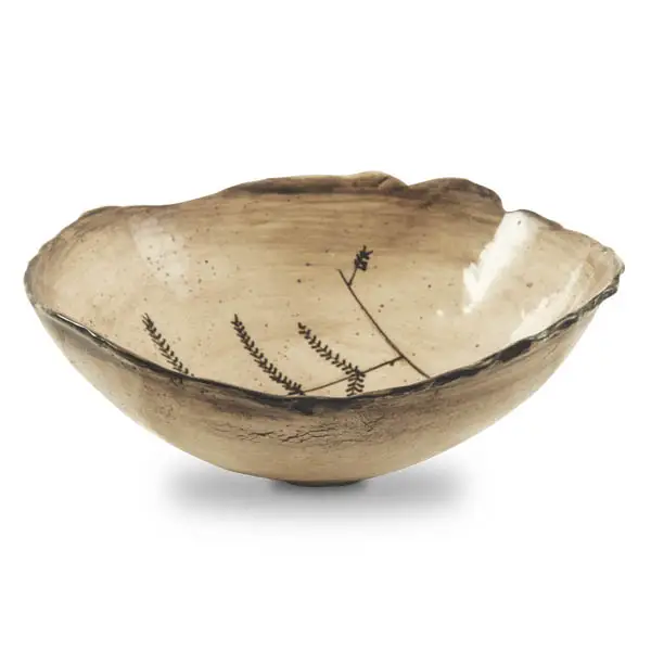 Hand made acacia design salad bowl