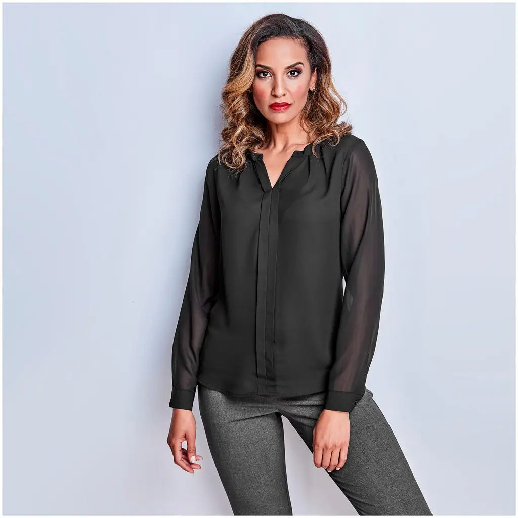 Sleevless blouse with cowl neck- Zenobia Fuchsia