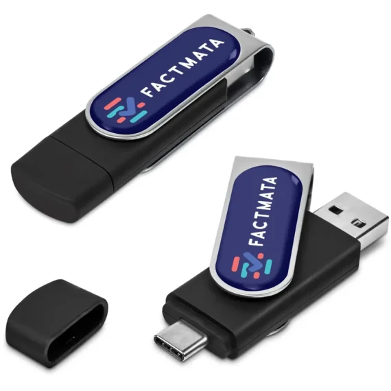 Shuffle Dome Flash Drive – 32GB – Silver