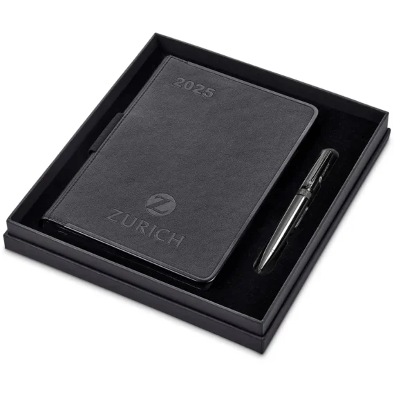 Alex Varga Egality 2025 A5 Diary & Pen Set – Black