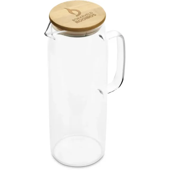 Okiyo Hamana Glass & Bamboo Water Jug – 1.5 Litre