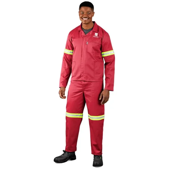 Trade Polycotton Conti Suit – Reflective Arms & Legs – Yellow Tape