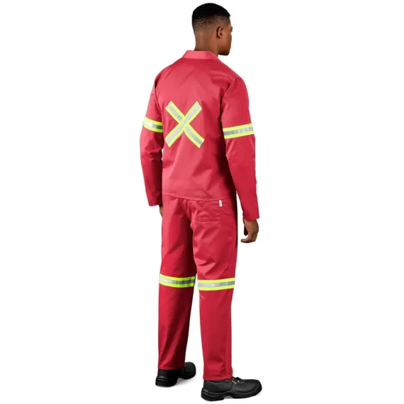 Trade Polycotton Conti Suit – Reflective Arms, Legs & Back – Yellow Tape