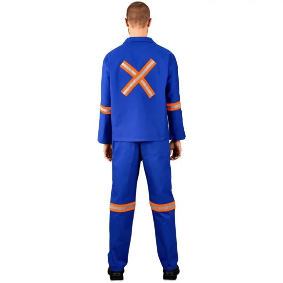 Technician 100% Cotton Conti Suit – Reflective Arms, Legs & Back – Orange Tape