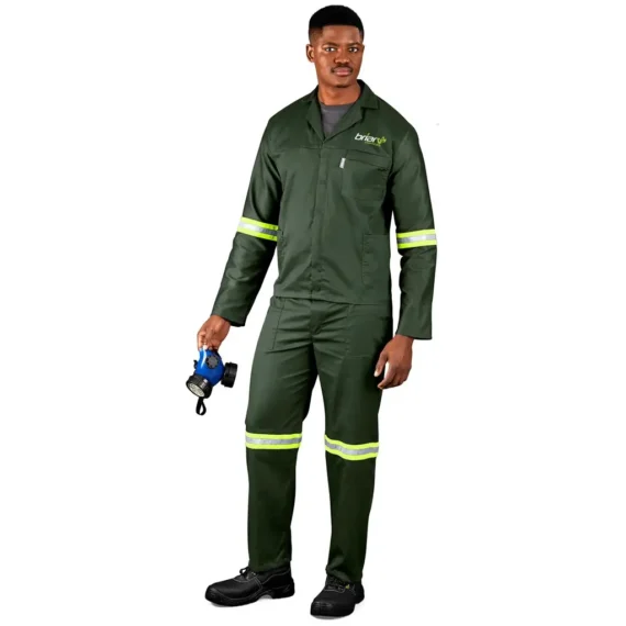 Acid Resistant Polycotton Conti Suit – Reflective Arm & Legs – Yellow Tape