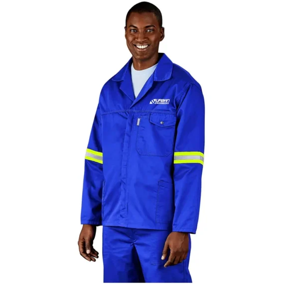 Site Premium Polycotton Jacket – Reflective Arms – Yellow Tape