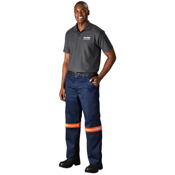 Site Premium Polycotton Pants – Reflective Legs – Orange Tape