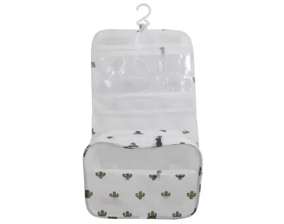 Velcro Hanging Toiletry Bag (Cactus Print)