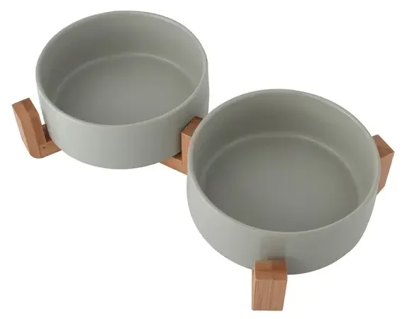 2-Piece Pet Bowl & Stand