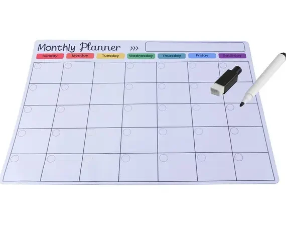 Magnetic Monthly Planner & Dry Erase Marker