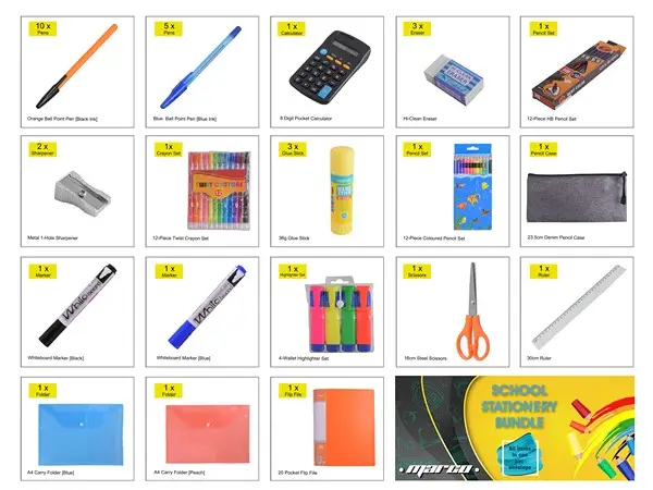 36-Piece Back to School Stationery Pack