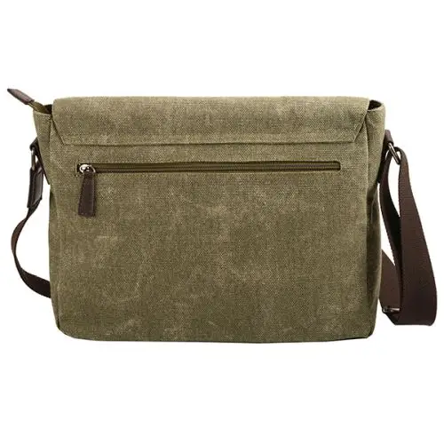 Canvas and Leather Shoulder Bag