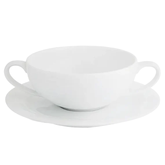 Arctic White Soup Cup and Saucer