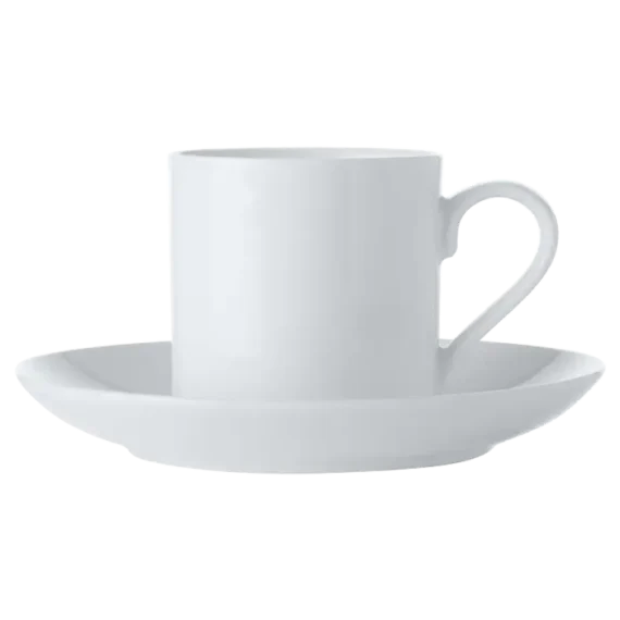 White Basics Straight Demi Cup and Saucer 100ml