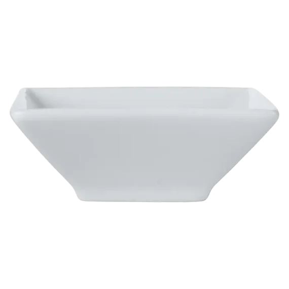 White Basics Square Footed Sauce Dish