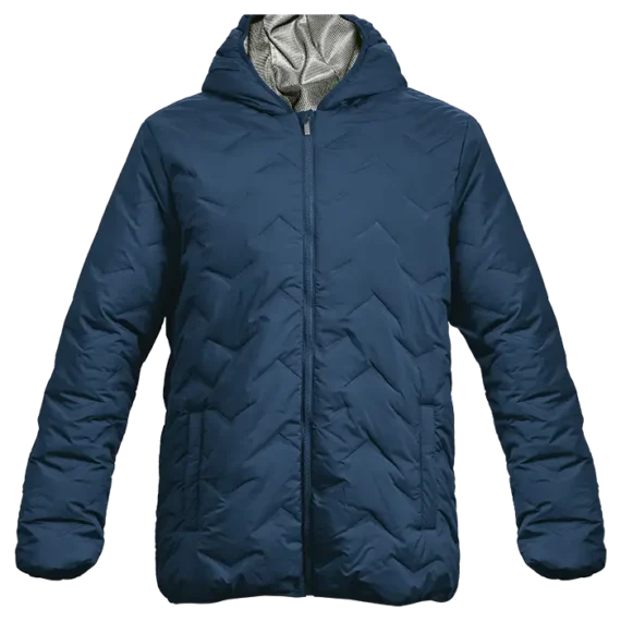 Mock-Quilt Hooded Puffer Mens