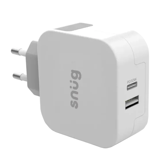 Snug Wall Charger PD 30W Two Ports