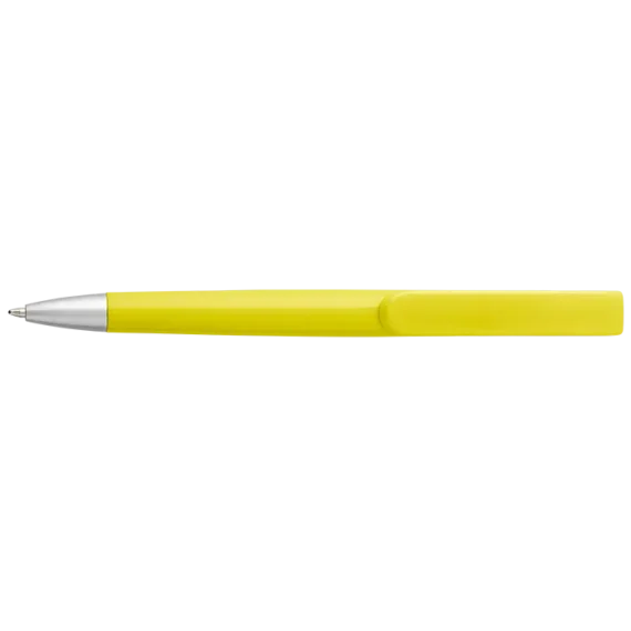 Rounded Clip Ballpoint Pen With Coloured Barrel