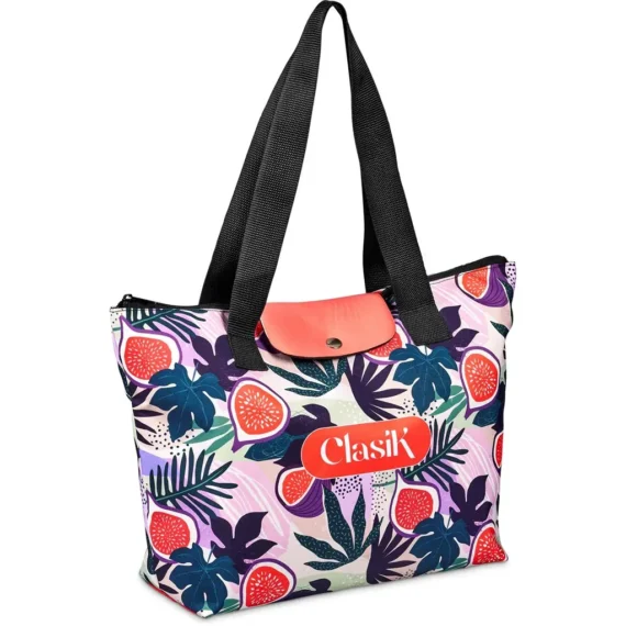 Pre-Printed Sample Hoppla Rosebank Polyester Roll-Up Tote Bag