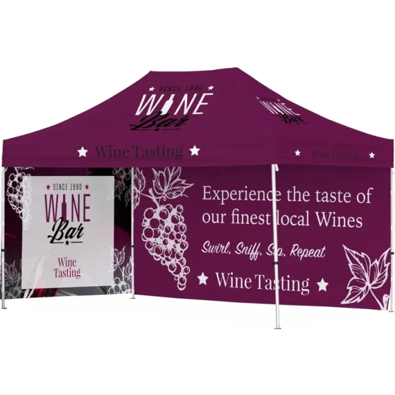Ovation Sublimated Gazebo 4.5m X 3m – 1 Long Full-Wall Skin – 1 Short Full-Wall Skin