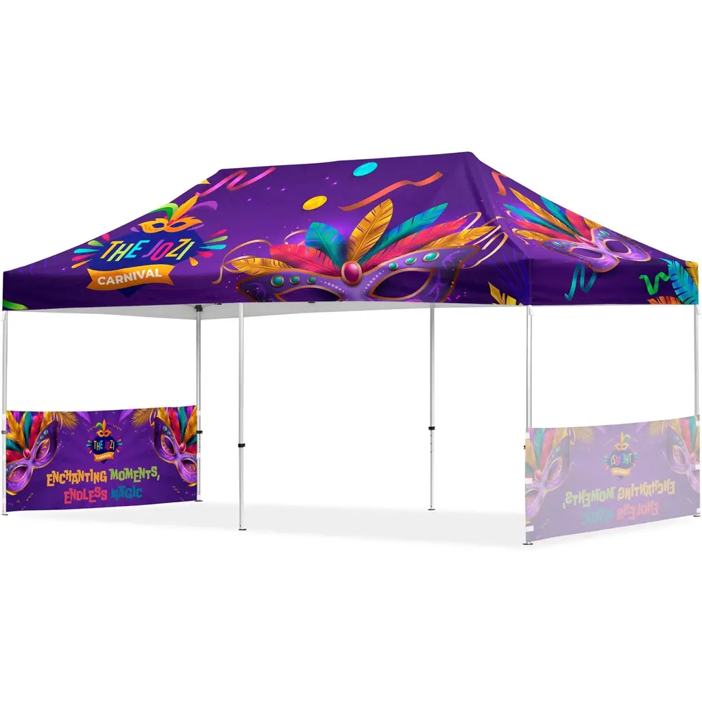 Coated Steel Sublimated Gazebo 6m x 3m 2 SS H-Walls