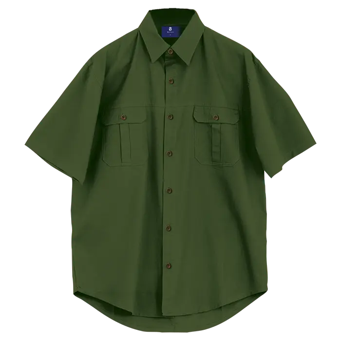 Plain Bush Shirt Mens