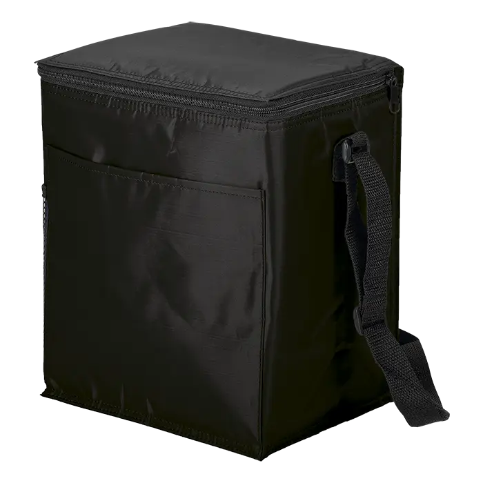 12 Can Cooler with 2 Exterior Pockets 70D PEVA Lining