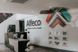 Alfeco Reception Signage By Three6ixty