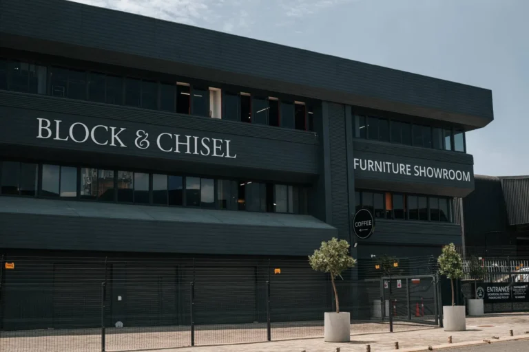 Block & Chisel exterior cutout signage by Three6ixty