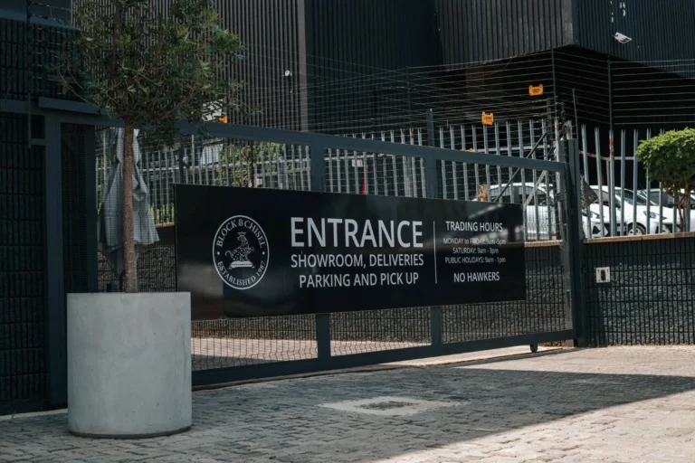 Block & Chisel Entrance signage by Three6ixty