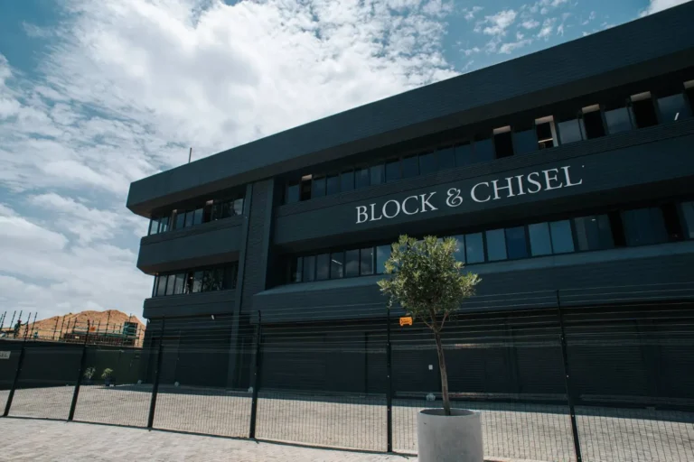 Block & Chisel exterior cutout signage by Three6ixty