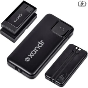 Antonius fast charge power bank charging smartphone on the go